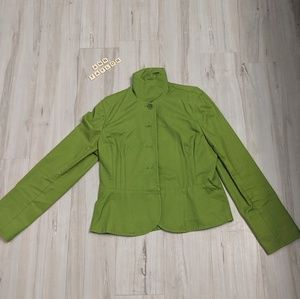Ann Taylor Green Button-Up Jacket